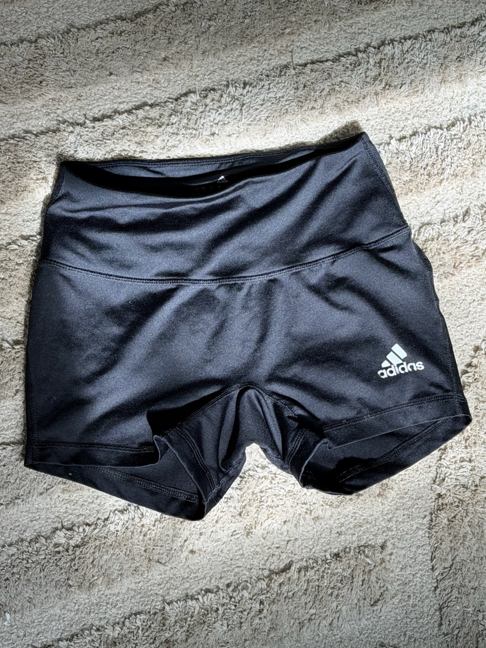 adidas women’s Black Performance Athletic Shorts spandex